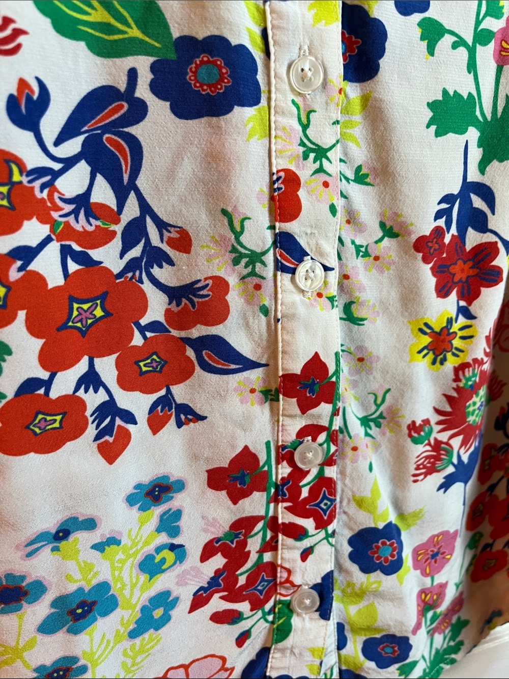 Boden Floral Button Sleeveless Top - Picture 4 of 6